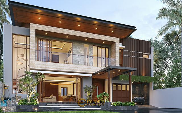 Desain Rumah Modern 2 Lantai Ibu Namira di  Jakarta Timur