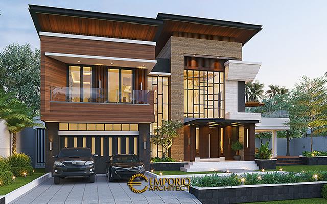 Desain Rumah Modern 2 Lantai Bapak Eruwin di  Tanjungpinang, Kepulauan Riau