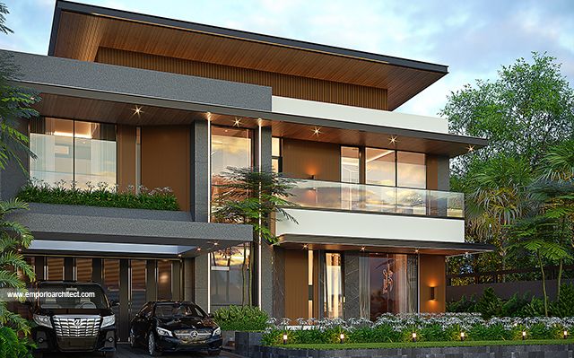 Desain Rumah Modern 2 Lantai Ibu SRB 1998 di  Batam