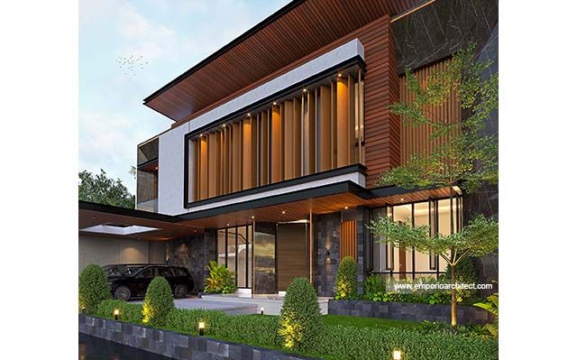 Desain Rumah Modern 2 Lantai Ibu JFN 1438 di  Padang