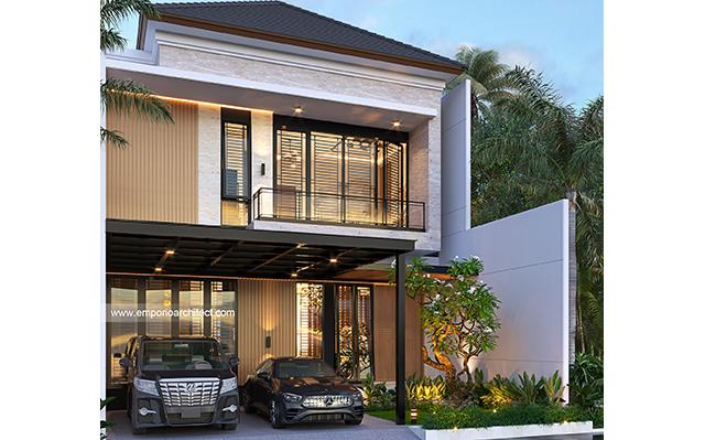 Desain Rumah Modern 2 Lantai Bapak SRT 1380 di  Jakarta