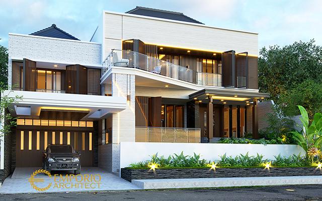 Desain Rumah Modern 2 Lantai Ibu Diana di  Bandar Lampung