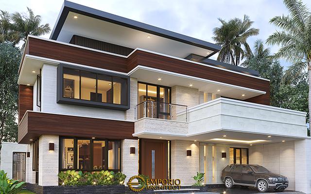 Desain Rumah Modern 2 Lantai Bapak Arifin di  BSD, Tangerang Selatan, Banten