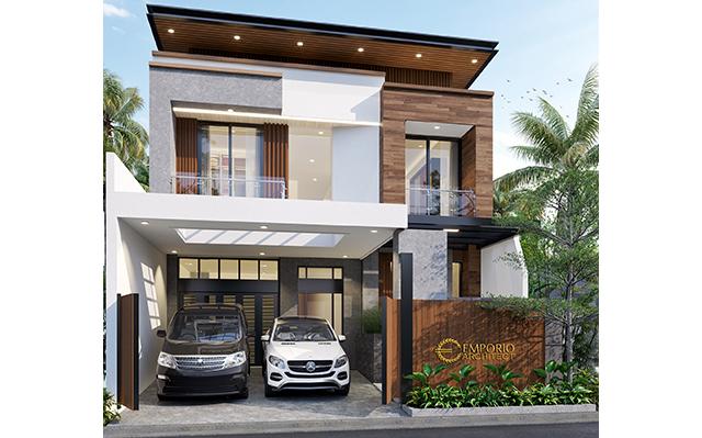 Desain Rumah Style Modern 2 Lantai Bapak Steven di  Surabaya