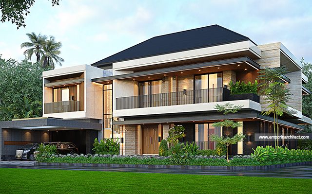 Desain Rumah Modern 2 Lantai Bapak AST 2003 di  Bandung