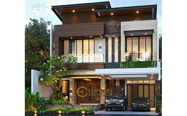 Desain Rumah Modern 2 Lantai Bapak Alex di  Jakarta Barat