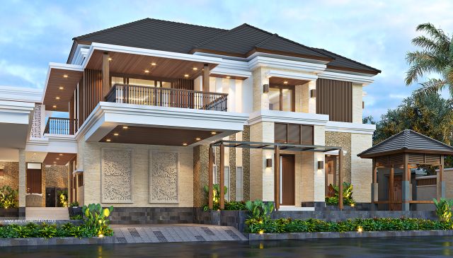 Desain Rumah Modern 2 Lantai Bapak AFF 1417 di  Jakarta