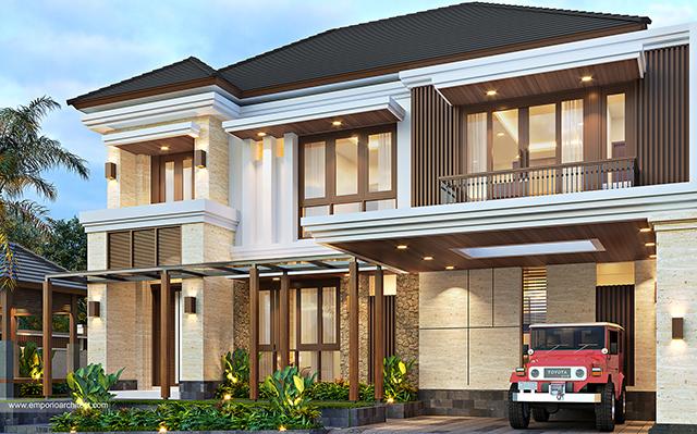 Desain Rumah Modern 2 Lantai Bapak AFF 1417 di  Jakarta