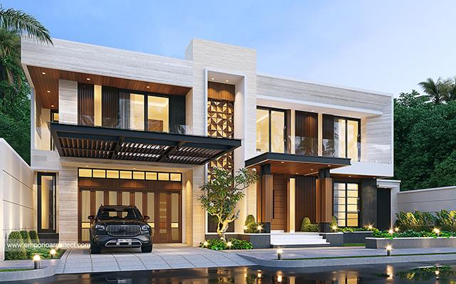 Desain Rumah Modern 2 Lantai Ibu Senja di  Mojokerto