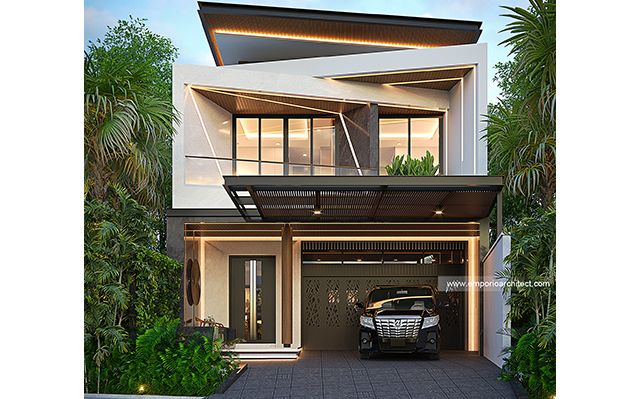 Desain Rumah Modern 2 Lantai Bapak TFN 1802 di  Purwakarta