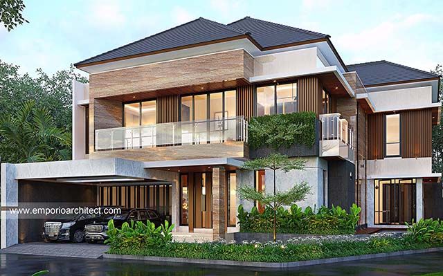 Desain Rumah Modern 2 Lantai Ibu NKN 1686 di  Palembang