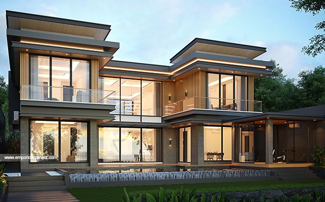 Desain Rumah Modern 2 Lantai Bapak SDT di  Solo