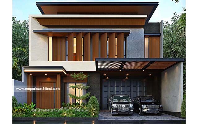 Desain Rumah Modern 2 Lantai Ibu MRT dan Bapak AL 1722 di  Denpasar, Bali