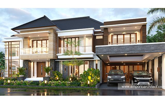 Desain Rumah Modern 2 Lantai Ibu LCY 1099 di  Medan, Sumatera Utara