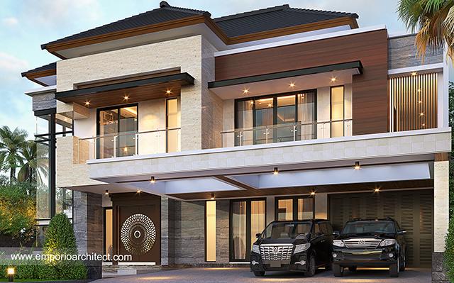 Desain Rumah Modern 2 Lantai Bapak JFR 1111 di  Kota Wisata Cibubur, Bogor, Jawa Barat