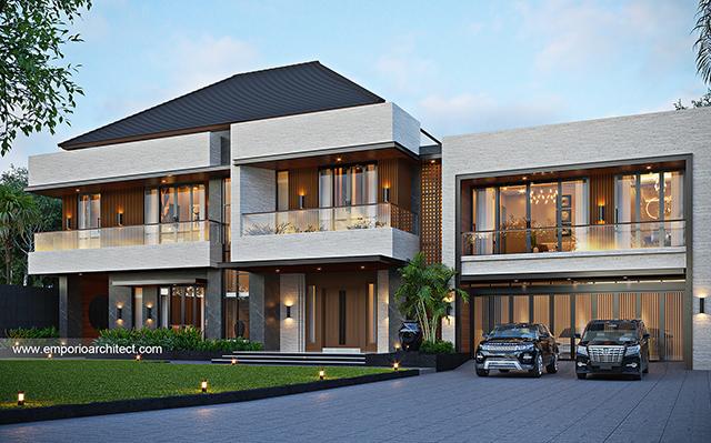 Desain Rumah Modern 2 Lantai Bapak BNN 1598 di  Palembang