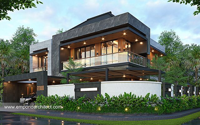 Desain Rumah Modern 2 Lantai Bapak BSW 1694 di  Denpasar, Bali