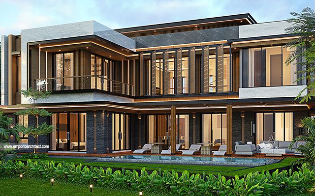 Desain Rumah Modern 2 Lantai Bapak HMS di  Malang