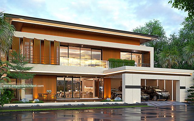 Desain Rumah Modern 2 Lantai Bapak KVN 1791 di  Tanjungpinang, Kepulauan Riau