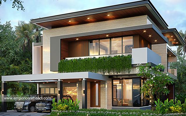 Desain Rumah Modern 2 Lantai Bapak WLD 1599 di  Jakarta