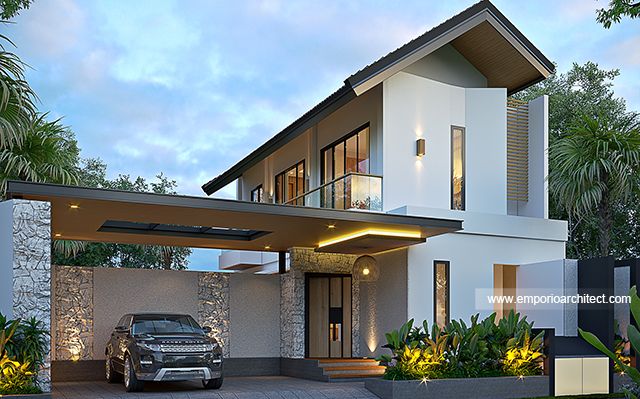 Desain Rumah Modern 2 Lantai Ibu SR 1744 di  Tabanan, Bali