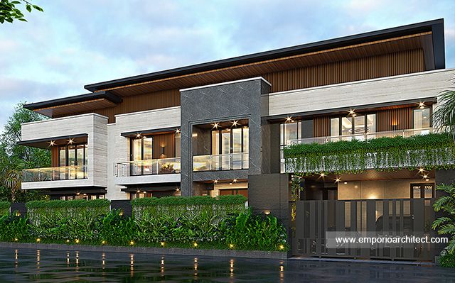 Desain Rumah Modern 2 Lantai Ibu DSY 1616 di  Manado, Sulawesi Utara