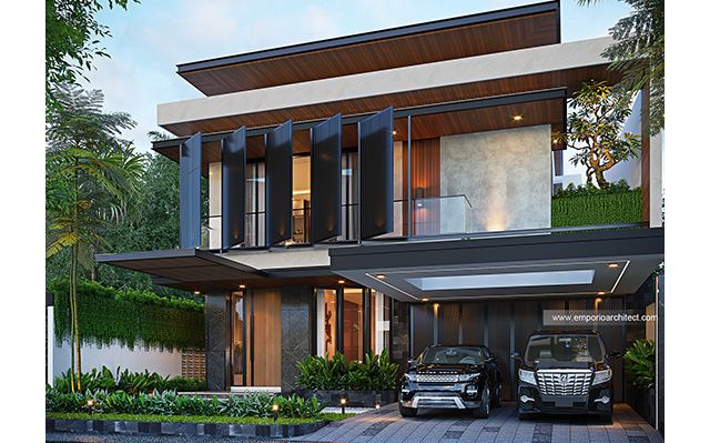 Desain Rumah Modern 2 Lantai Ibu RF di  Blora, Jawa Tengah