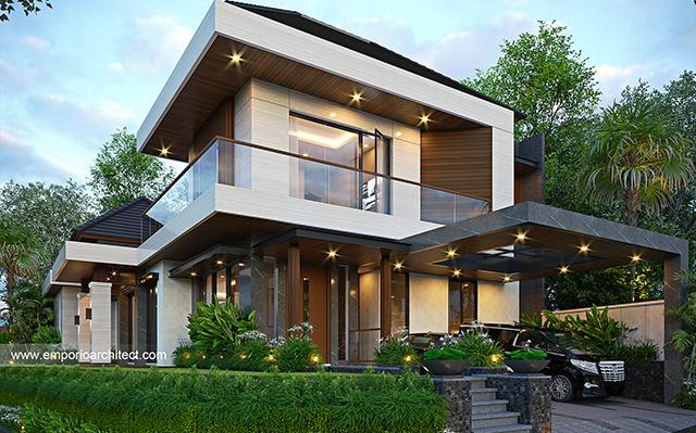 Desain Rumah Modern 2 Lantai Bapak AMR 1499 di  Bogor