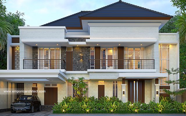 Desain Rumah Modern 2 Lantai Bapak HZM 1775 di  Batam