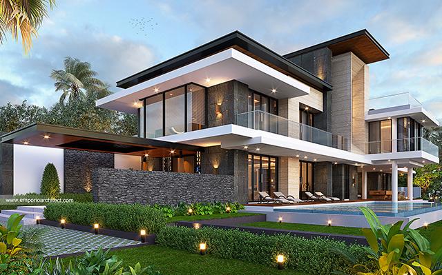 Desain Rumah Modern 2 Lantai Ibu SSC 995 di  Bogor, Jawa Barat