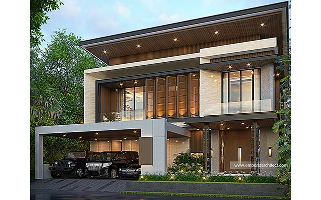 Desain Rumah Modern 2 Lantai Bapak EBD di  Cikarang, Bekasi