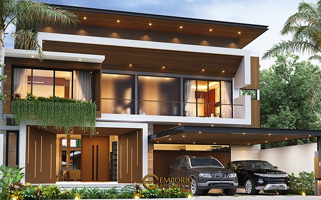 Desain Rumah Modern 2 Lantai Bapak Yoga di  Lampung