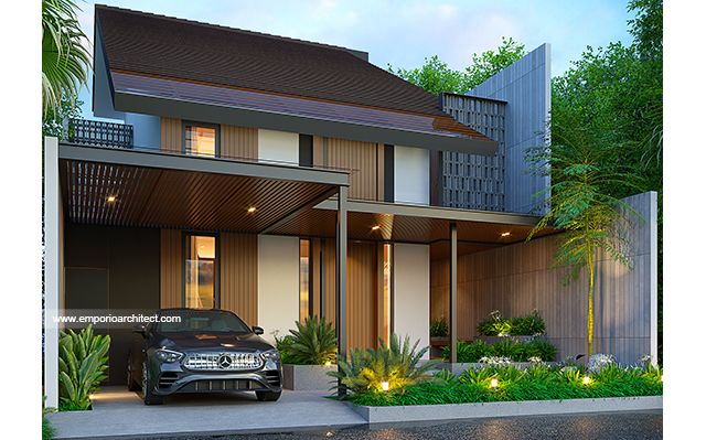 Desain Rumah Modern 2 Lantai Bapak GBS di  Tangerang