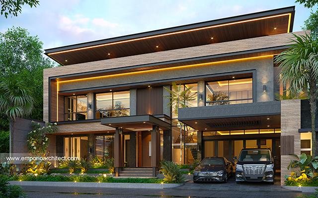 Desain Rumah Modern 2 Lantai Bapak YG 1562 di  Cirebon