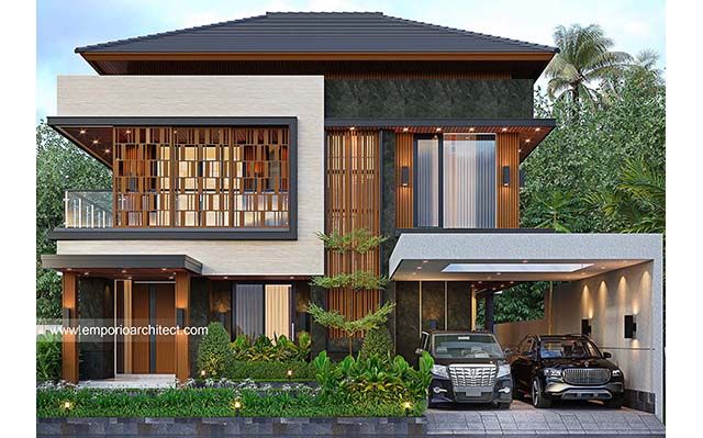 Desain Rumah Modern 2 Lantai Bapak RZL di  Samarinda