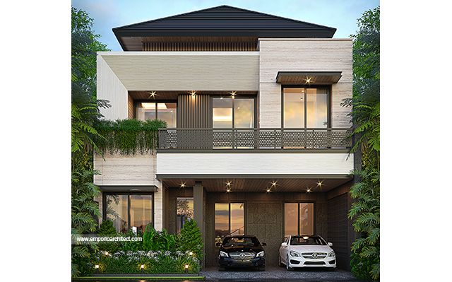 Desain Rumah Modern 2 Lantai Ibu RS 1994 di  Jakarta Selatan