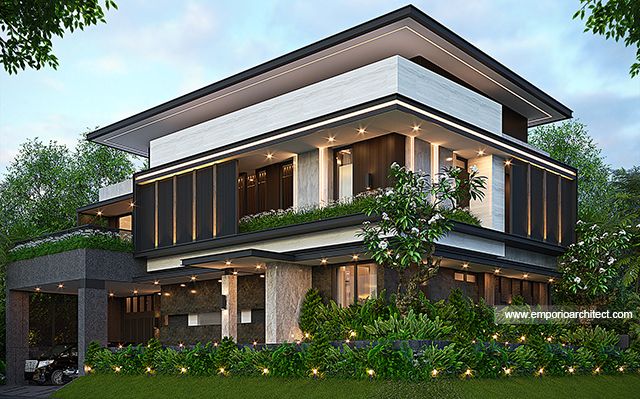 Desain Rumah Modern 2 Lantai Ibu NNK 1957 di  Karawang, Jawa Barat