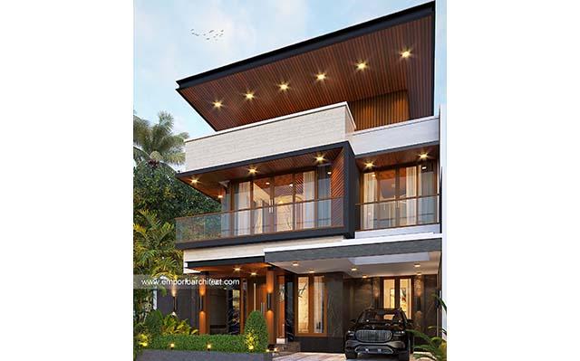 Desain Rumah Modern 2 Lantai Bapak DVN 1412 di  Jawa Tengah