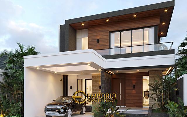 Desain Rumah Modern 2 Lantai Bapak Putra di  BSD, Tangerang Selatan, Banten