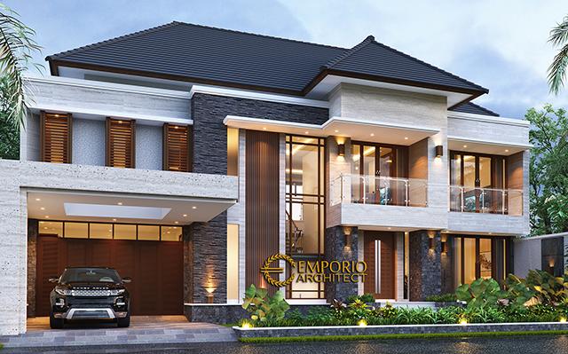 Desain Rumah Modern 2 Lantai Ibu Hj. Niniek di  Palembang, Sumatera Selatan