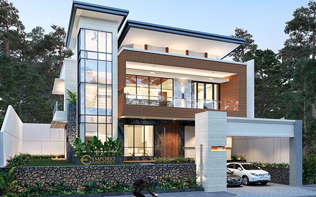 Desain Rumah Modern 2 Lantai Bapak Andrianto di  Surabaya, Jawa Timur