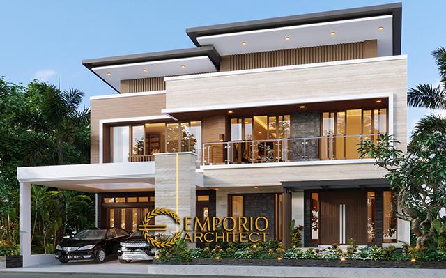 Desain Rumah Modern 2 Lantai Bapak Mikhael Tri Sutrisno di  Pematangsiantar, Sumatera Utara