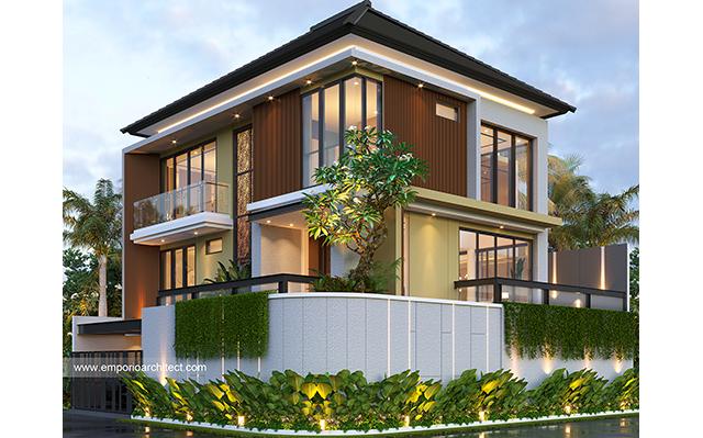 Desain Rumah Modern 2.5 Lantai Bapak Dafri di  Jakarta