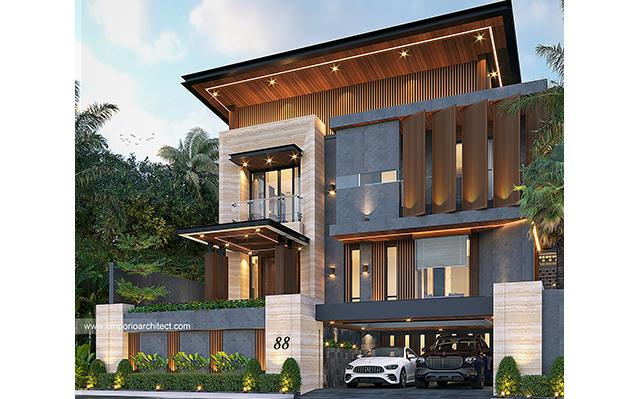 Desain Rumah Modern 2.5 Lantai Bapak WCT 1448 di  Palembang