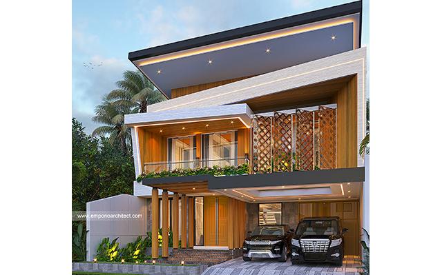 Desain Rumah Modern 2.5 Lantai Bapak RDI di  Bandung