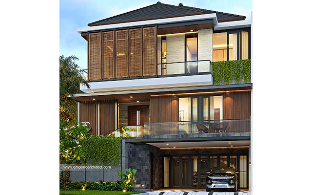 Desain Rumah Modern 3 Lantai Mrs. MYM 1435 di  Jakarta