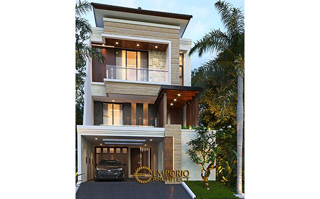 Desain Rumah Modern 2.5 Lantai Ibu Devi di  Jakarta