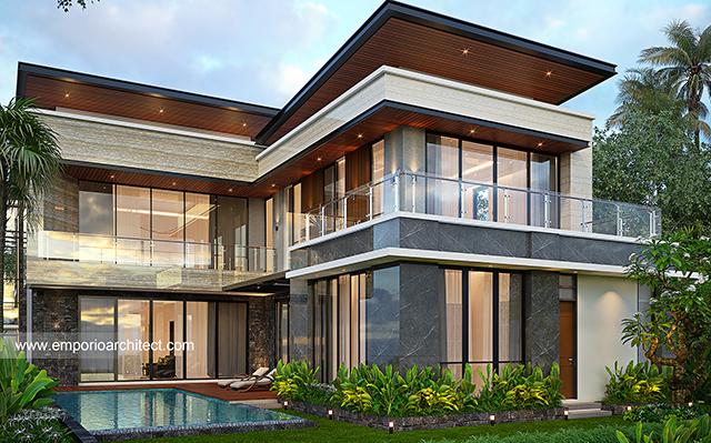 Desain Rumah Modern 2.5 Lantai Ibu STL 2052 di  Jakarta