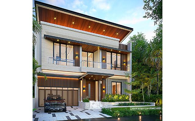 Desain Rumah Modern 2.5 Lantai Bapak DRS Type A di  Bandung