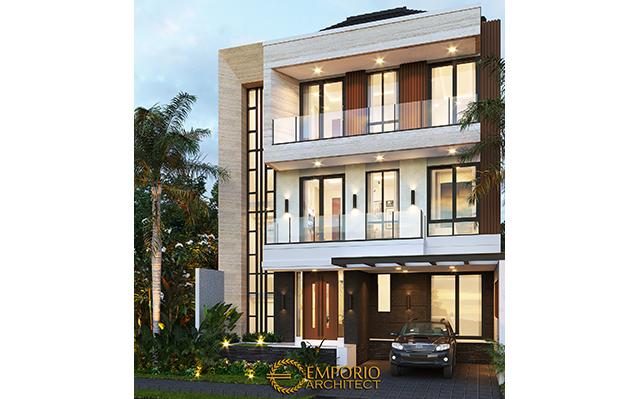 Desain Rumah Modern 3 Lantai Ibu Swan di  Surabaya